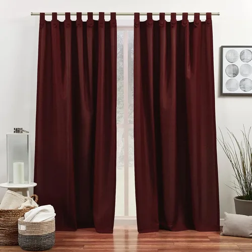 Vista 12 de Exclusive Home Curtains Loha Tuxedo - Par de paneles de cortinas con pestaña superior, 54 x 84 pulgadas, perla negra