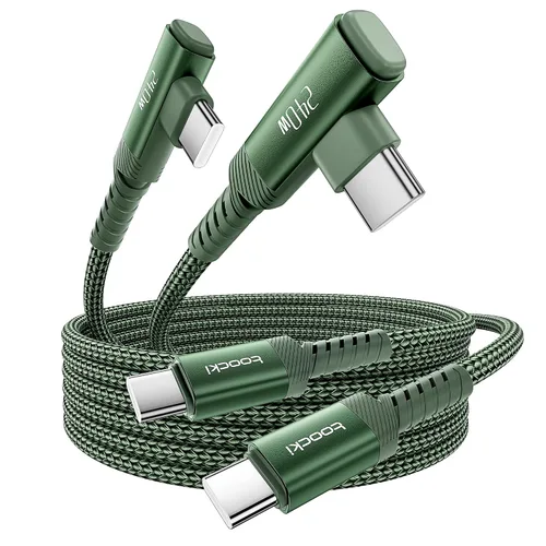 Vista 22 de Cable USB C [Paquete de 2, 1 mt] Carga rápida de 240 W tipo C, cable USB 2.0 trenzado de nylon para iPhone 17 16 15 Pro Plus Pro Max Air, iPad Pro