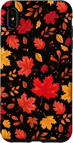 Vista 11 de iPhone 11 Pro Halloween Pattern Fall Leaves Pattern - Funda de la temporada de otoño