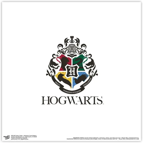 Vista 9 de Trends International Gallery Pops Harry Potter - Póster de pared moderno de Hogwarts Crest, 12 x 12 pulgadas, versión enmarcada en negro