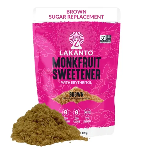 Vista 9 de Lakanto Edulcorante de Fruta del Monje Marrón con Eritritol, Edulcorante Sustituto del Azúcar Moreno para Hornear, Café, Avena y Más, Keto