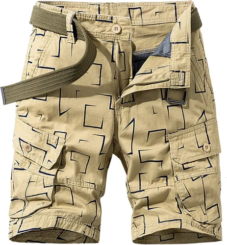 Vista 12 de Men Cargo Shorts Classic Fit Lightweight Ripstop Pants Tactical Outdoor Work Short Trousers with Multi Pocket