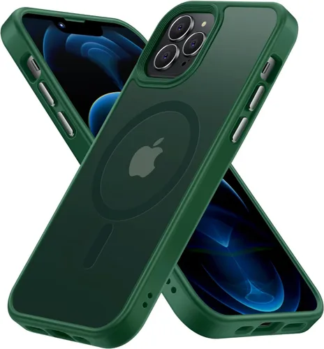 Vista 58 de Funda para iPhone 11, funda magnética con función atril [protección de grado militar] y [compatible con MagSafe], funda protectora delgada