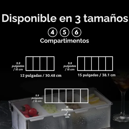 Vista 7 de New Star Foodservice Dispensadores de condimentos de grado restaurante con múltiples compartimentos (plata, 3 compartimentos)