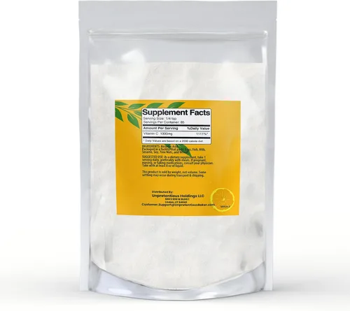 Vista 2 de Unpretentious Vitamina C polvo Baker ácido ascórbico, bolsa resellable (3 onzas)