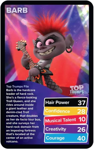 Vista 4 de Top Trumps Juego de cartas Trolls 2 - Juegos familiares para niños y adultos - Juegos de aprendizaje - Juegos de cartas para niños 2 y más