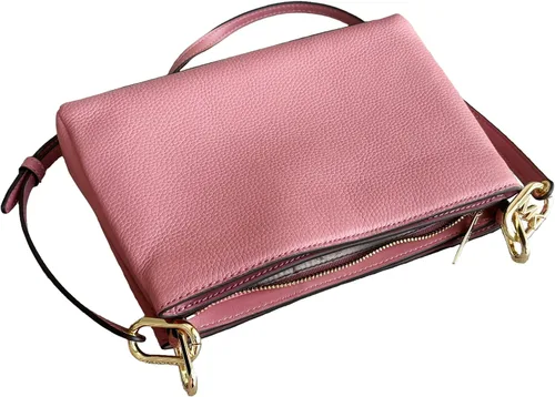 Vista 5 de Michael Kors Trisha - Bolso bandolera mediano con triple compartimento, piel rosa, Rosa