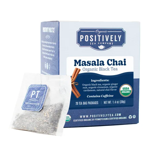 Vista 31 de Bolsas de hojas sueltas para té. Orgánicas por USDA. Positively Tea LLC.