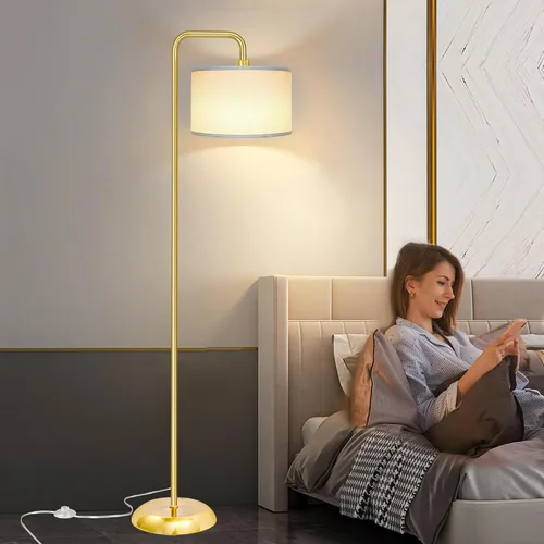 Vista 7 de [Actualizada] Lámpara de pie LED para sala de estar, lámpara de pie de 3 temperaturas de color con interruptor de pie, lámpara de pie moderna alta