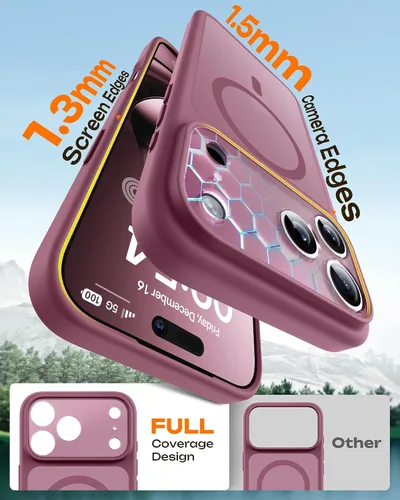 Vista 143 de TOCOL Funda para iPhone 11, compatible con Magsafe, protección completa de cámara, imanes integrados, protección contra caídas, funda translúcida