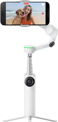 Vista 12 de Insta360 Flow 2 Pro AI Tracker Bundle gris – Primer cardán de teléfono AI en la industria con Apple DockKit, seguimiento pionero de 360º panorámica