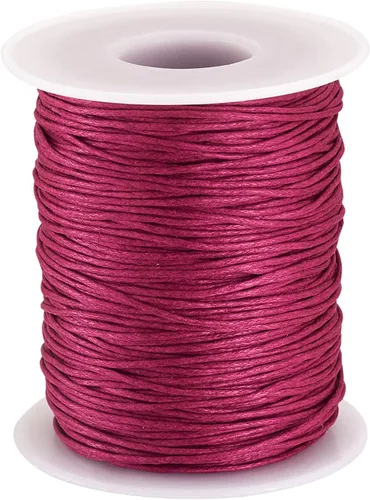 Vista 30 de Cordón de algodón encerado aguamarina de 100 yardas, hilo trenzado para cuentas de cordón de pulsera, collar de alambre de 0.039 pulgadas