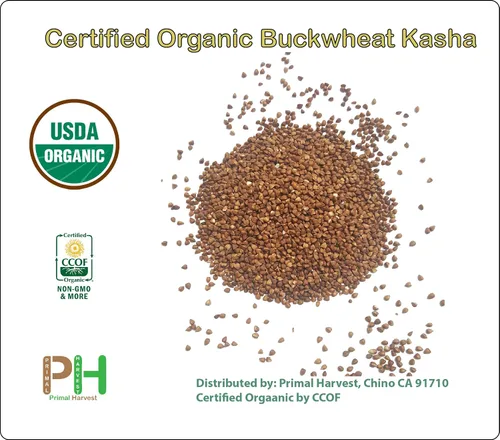 Vista 4 de Kasha de trigo sarraceno orgánico certificado, tostado, sin OMG, vegano, a granel (10 libras)