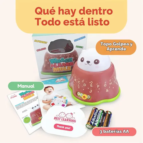 Vista 7 de BEST LEARNING Whack and Learn Mole - Juguete musical educativo iluminado