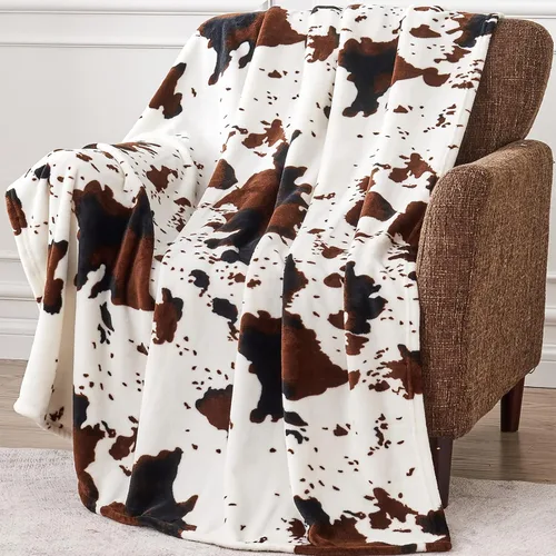 Vista 17 de Edenleaf - Manta con estampado de leopardo de forro polar, manta suave y acogedora para cama, sofá, viajes y camping, supersuave y mullida