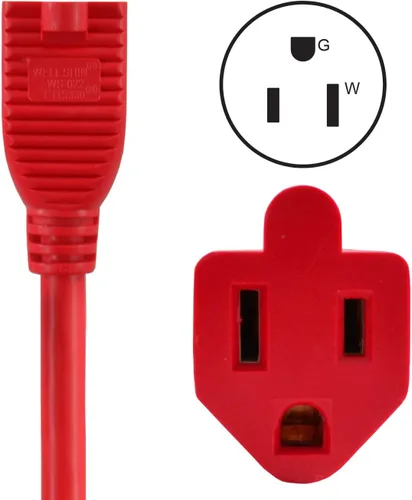 Vista 3 de Conntek Cables de extensión SJTW 14/3 para interiores y exteriores, 15 amperios, certificado UL y OSHA