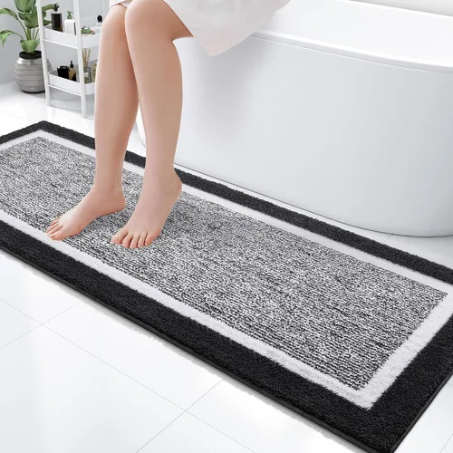 Vista 55 de OLANLY Alfombras de baño 24x16, tapetes de baño extra suaves y absorbentes de microfibra, antideslizantes, lavables a máquina, secan rápido