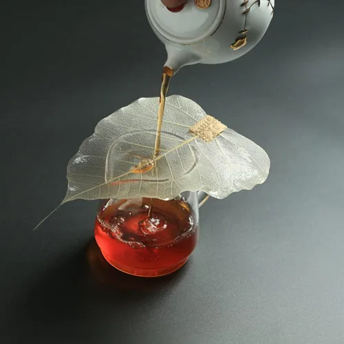 Vista 5 de Accesorios de café Infusor de té en forma de hoja Colador de té Colador de acero inoxidable verde