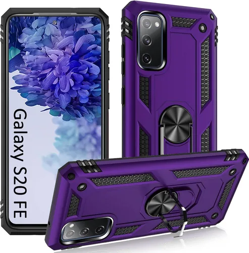Vista 13 de ADDIT Funda S20 para Samsung Galaxy S20 de 6.1 pulgadas, con anillo de soporte, soporte ajustable, grado militar, protección resistente, a prueba
