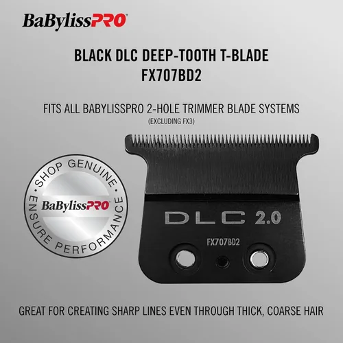Vista 2 de BaBylissPRO Replacement Blades, Deep-Tooth T-Blades for Outlining Hair Trimmers