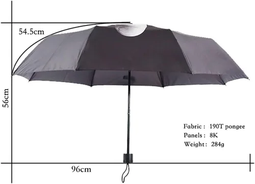 Vista 6 de Paraguas creativo de dedo medio Paraguas plegable compacto de viaje, divertido paraguas no automático para sol y lluvia