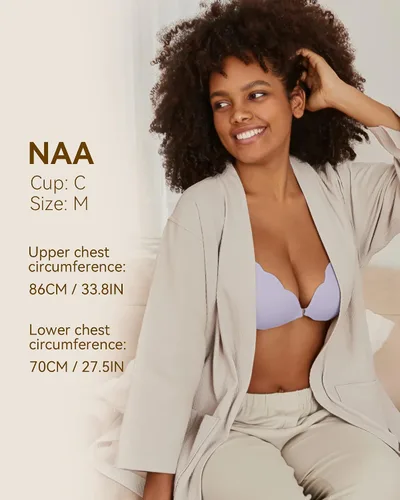 Vista 7 de Niidor Sticky Bra Invisible Adhesive Push Up Reusable Strapless Bra for Bra for Backless Dress with Nipple Cover Wavy