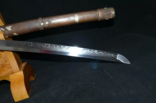 Vista 8 de Espada samurái japonesa coleccionable hecha a mano con espiga completa Katana