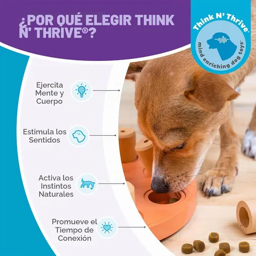 Vista 6 de Nina Ottosson by Outward Hound Dog Smart - Juguete interactivo de rompecabezas de premios para perros, color naranja Dog Smart Composite (naranja)