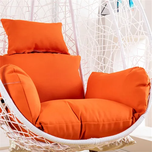 Vista 9 de Cojín para silla con columpio, impermeable, suave, para colgar huevos, para patio, con almohada, para interiores y exteriores
