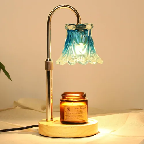 Vista 25 de GEEZO - Lámpara calefactora de fragancia para velas, calentador de velas eléctrico con temporizador y regulador de intensidad, regalos de Navidad