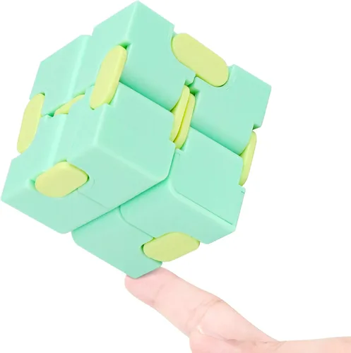 Vista 11 de WUQID Infinity Cube - Juguete antiestrés para niños y adultos, bonito, pequeño, accesorio único para aliviar la ansiedad y pasar el tiempo