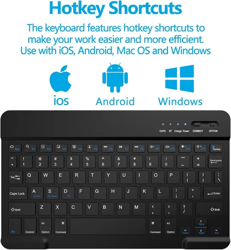 Vista 6 de MORECOO Funda para Samsung Galaxy Tab A9 Plus con teclado de 11 pulgadas 2023 (SM-X210/X216/X218), funda para tableta A9 Plus con teclado
