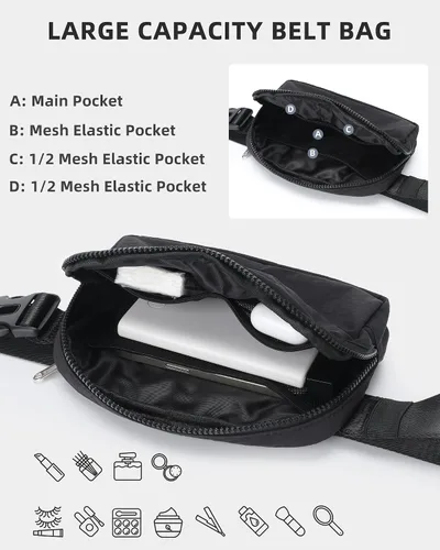 Vista 3 de Cinturones de moda para mujeres y hombres, A-Negro, Deportes