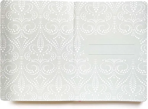 Vista 2 de Paper House Productions Diario de tapa suave en relieve de 8 pulgadas con páginas de cuadrícula de puntos y marcador de página de cinta de satén, sé