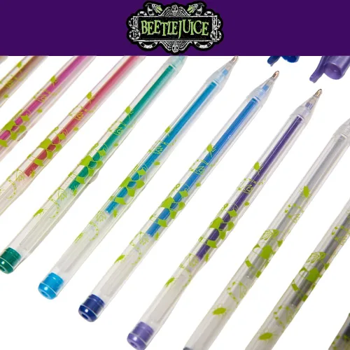 Vista 5 de Innovative Designs Beetlejuice - Juego de bolígrafos de gel para niños, paquete de 24 con bolígrafos de gel con purpurina, bonitos bolígrafos