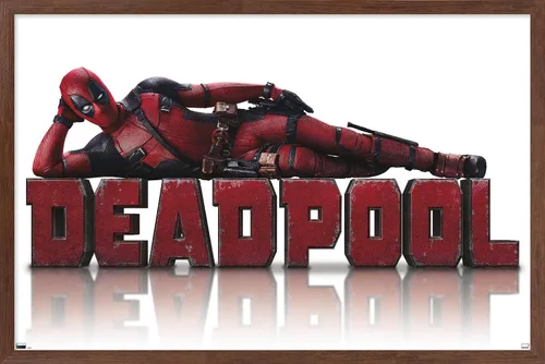 Vista 10 de Marvel Deadpool Legacy - Póster de pared acostado, 22.4 pulgadas de largo x 14.7 pulgadas de ancho, versión enmarcada de madera de granero