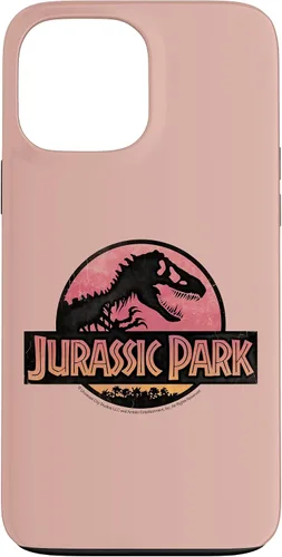 Vista 23 de Funda con logotipo degradado rosa para iPhone 16 Jurassic Park