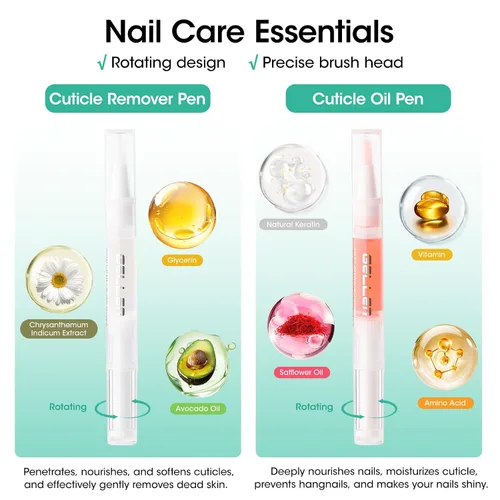 Vista 6 de GELLEN Almohadillas limpiadoras de uñas, 50 piezas con kit de herramientas