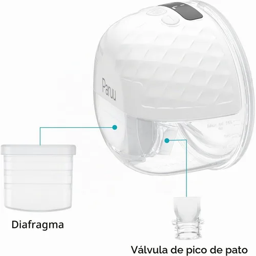 Vista 6 de Paruu P10 Válvulas de pico de pato y diafragma de silicona, piezas originales del extractor de leche P10, accesorios de repuesto para extractor