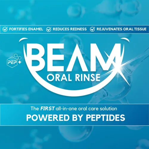 Vista 8 de PEP+ BEAM Enjuague bucal sin flúor sin alcohol con péptidos y xilitol - Enjuague oral para fortalecer el esmalte, soporte de encías y tejidos