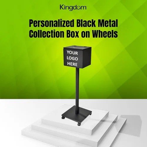 Vista 2 de Kingdom - Caja de colección de metal duradera sin contacto con ruedas para un fácil movimiento más una cerradura y llaves para que tus colecciones