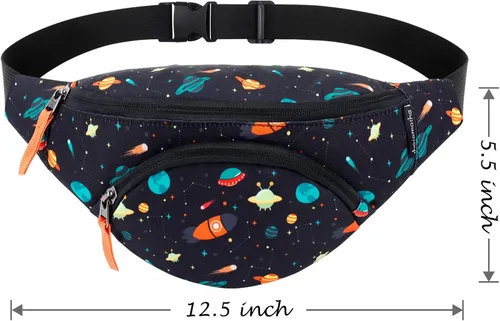 Vista 3 de Choco Mocha Riñonera pequeña para niños, negro (SPACE-BLACK), Casual