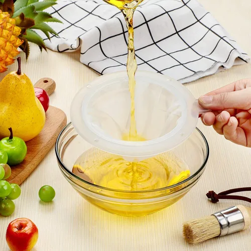 Vista 5 de 4 filtros de malla de 200 filtros de alimentos de 5 pulgadas, tamiz de nailon, filtro de malla fina de plástico reutilizable para filtrar yogur
