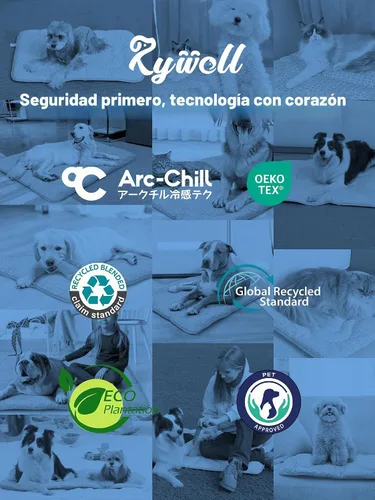 Vista 9 de Rywell - Tapete de enfriamiento reversible grueso para perros para todas Gris