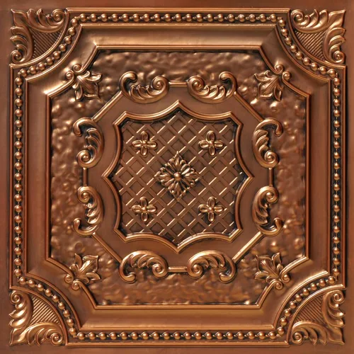 Vista 32 de DCT04 Elizabelthan Shield - Azulejo de techo de PVC de 2 x 2 pies (cubiertas / 200 pies cuadrados), gris pardo antiguo, 50 piezas Antique taupe