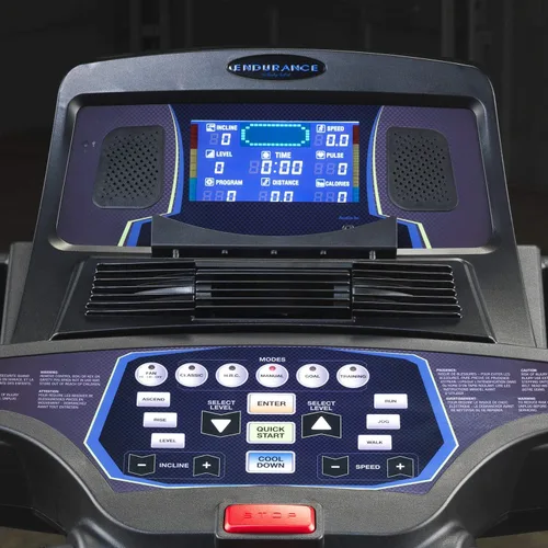 Vista 5 de Endurance by Body-Solid (T150) Cinta de correr inclinada para correr y caminar, capacidad de peso de 400 libras, máquina de correr con motor