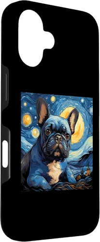 Vista 3 de Van Gogh Dog French Bulldog Case for iPhone 16