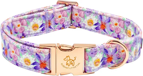 Vista 45 de Elegant little tail Collar para perro de Pascua, collar de perro con estampado de huevos de conejo, collar para mascotas, collar rosa para perros