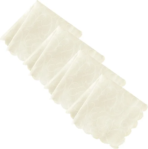 Vista 13 de Newbridge Servilletas de Tela de Damasco Festoneado Portofino para Navidades y Fiestas, Juego de 4, Dorado, Resistente a Arrugas y Manchas, Juego