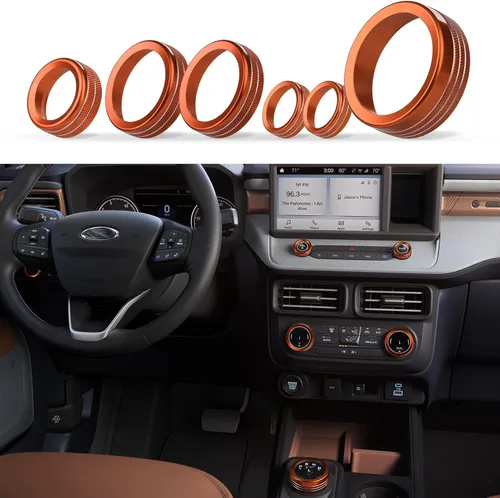 Vista 6 de 6 piezas Compatible con Ford Maverick 2024 2023 2022 Accesorios (No Compatible con 2025) Cubiertas de Consolas Centrales Interiores del Automóvil